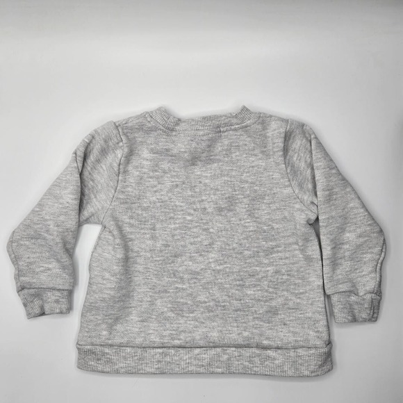 Unisex Grey Sweatshirt with Festive Christmas Trees on Front Perfect for 9 month - Picture 2 of 5